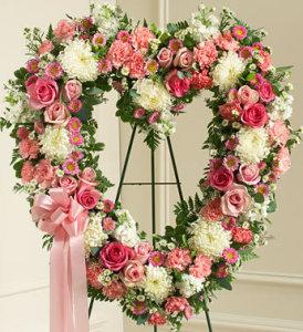 Always Remembered Pink Heart – CHRISTELL'S FLOWERS, Killeen TX