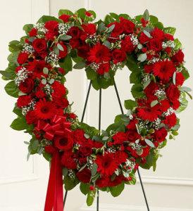 Always Remembered Red Heart – CHRISTELL'S FLOWERS, Killeen TX