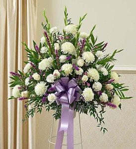 Lavender & White Sympathy Basket – CHRISTELL'S FLOWERS, Killeen TX