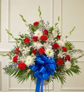 Red, White & Blue Sympathy Basket