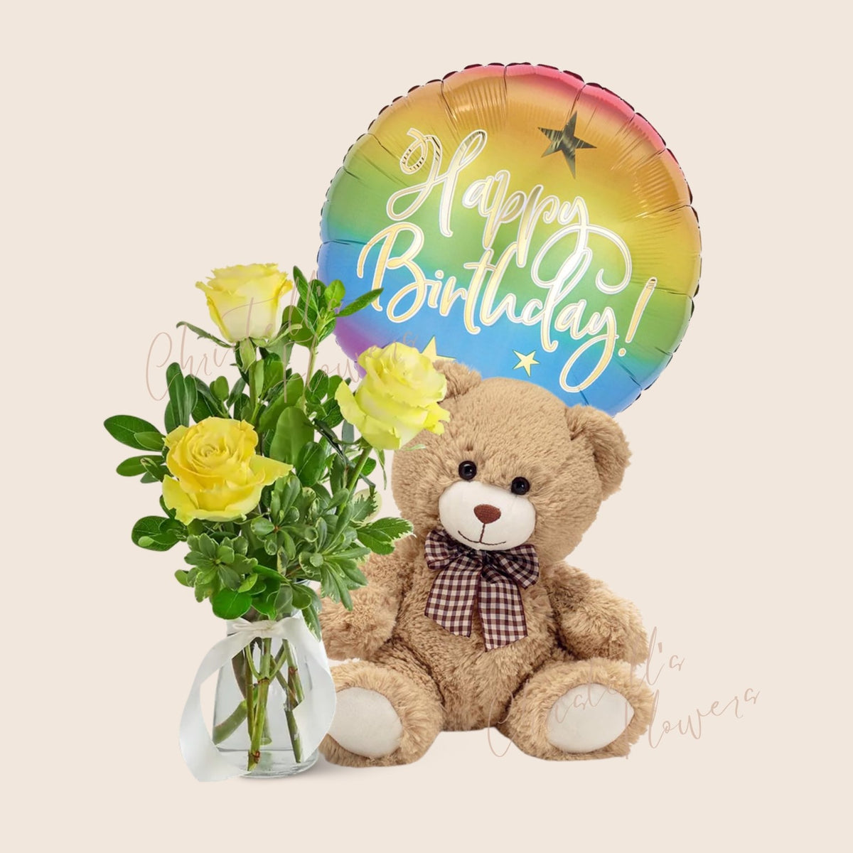 Birthday Rose Budvase Package – CHRISTELL'S FLOWERS, Killeen TX