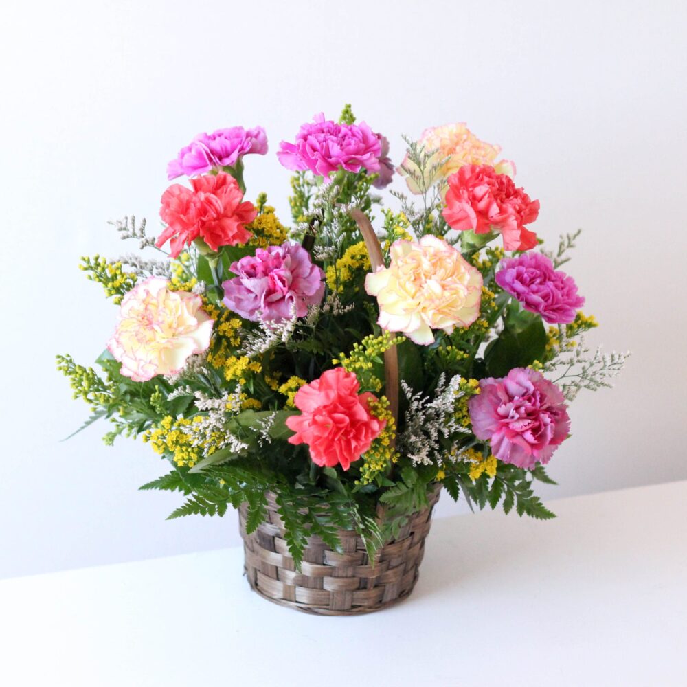 Spring Carnation Basket – CHRISTELL'S FLOWERS, Killeen TX