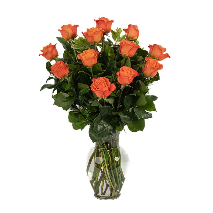 Lush Orange Rose Bouquet – CHRISTELL'S FLOWERS, Killeen TX