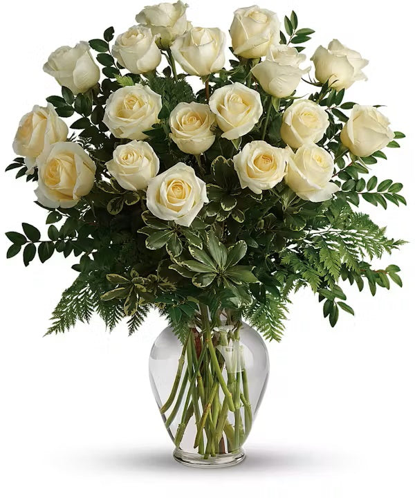Classic White Roses – CHRISTELL'S FLOWERS, Killeen TX
