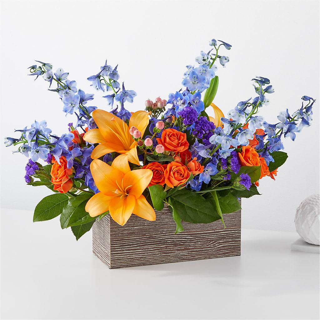 Radiant Citrus Box Bouquet – CHRISTELL'S FLOWERS, Killeen TX