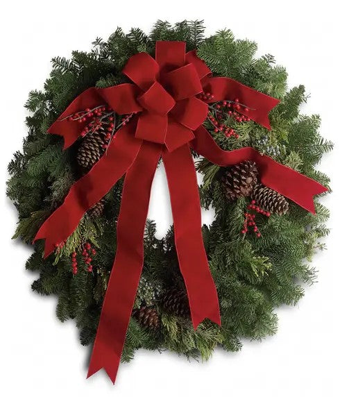 Classic Holiday Wreath – CHRISTELL'S FLOWERS, Killeen TX