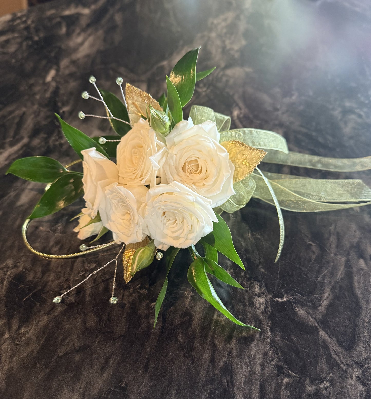 Mini Rose Wristlet Corsage & Boutonniere