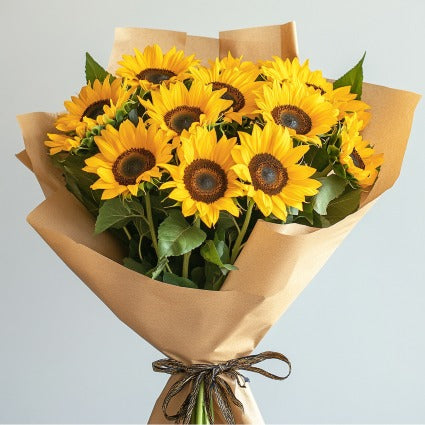 Wrapped Sunflowers