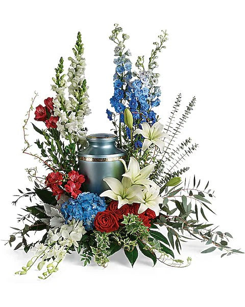 Faithful Patriot's Urn Tribute – CHRISTELL'S FLOWERS, Killeen TX
