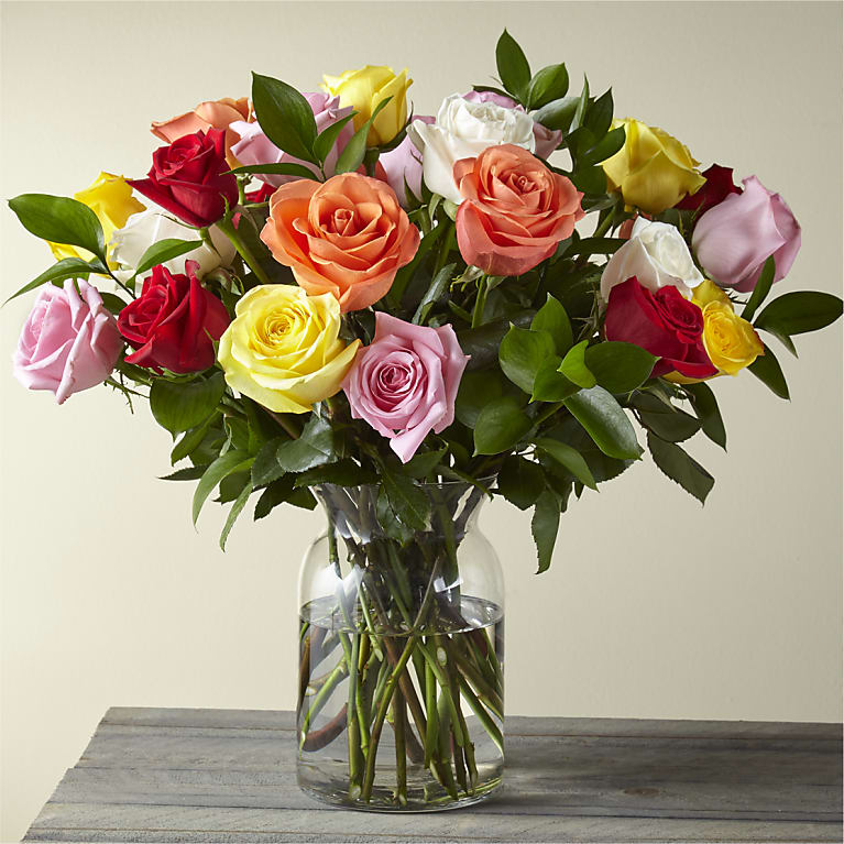 Happy Day Mixed Rose Bouquet – CHRISTELL'S FLOWERS, Killeen TX