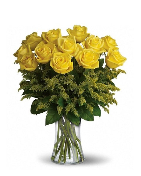 Lush Yellow Rose Bouquet – CHRISTELL'S FLOWERS, Killeen TX