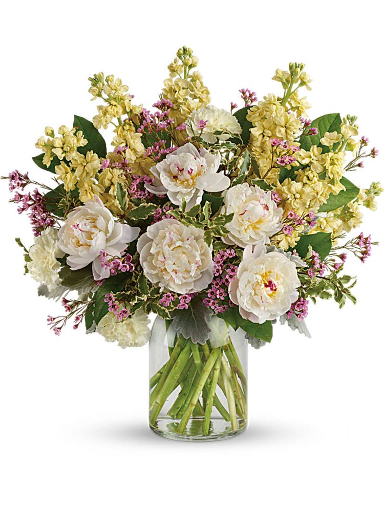 Porcelain Petals Peony Bouquet – CHRISTELL'S FLOWERS, Killeen TX