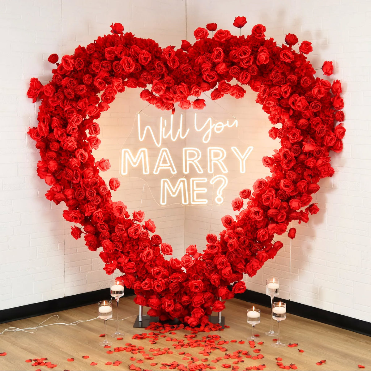 Rental: 7' Red Rose Heart Arch – CHRISTELL'S FLOWERS, Killeen TX