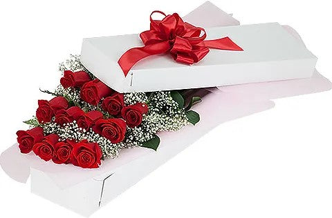 One Dozen Red Roses Boxed