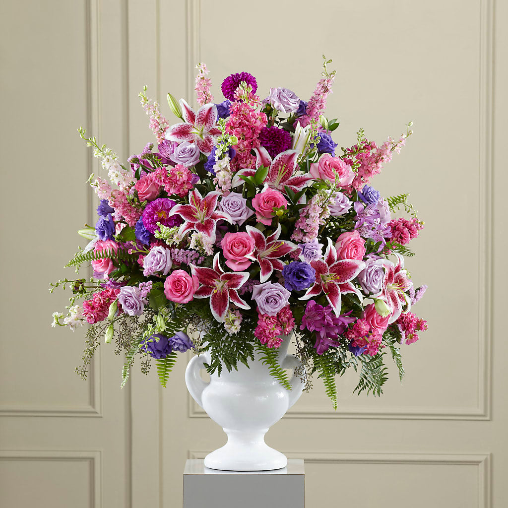 Peaceful Tribute Arrangement – CHRISTELL'S FLOWERS, Killeen TX
