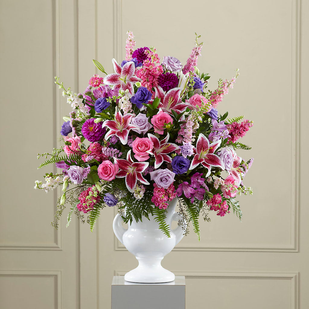 Peaceful Tribute Arrangement – CHRISTELL'S FLOWERS, Killeen TX