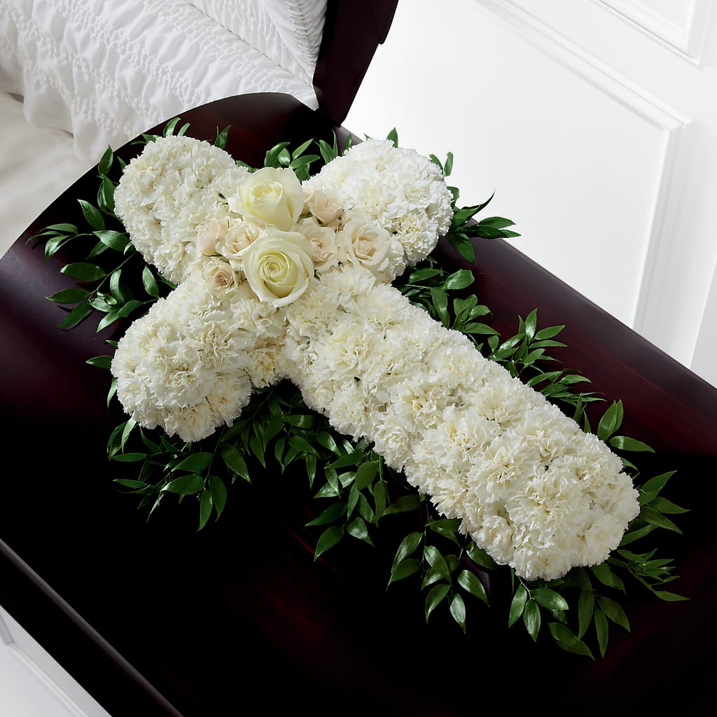 Peaceful Memories Casket Spray (Standard) – CHRISTELL'S FLOWERS, Killeen TX