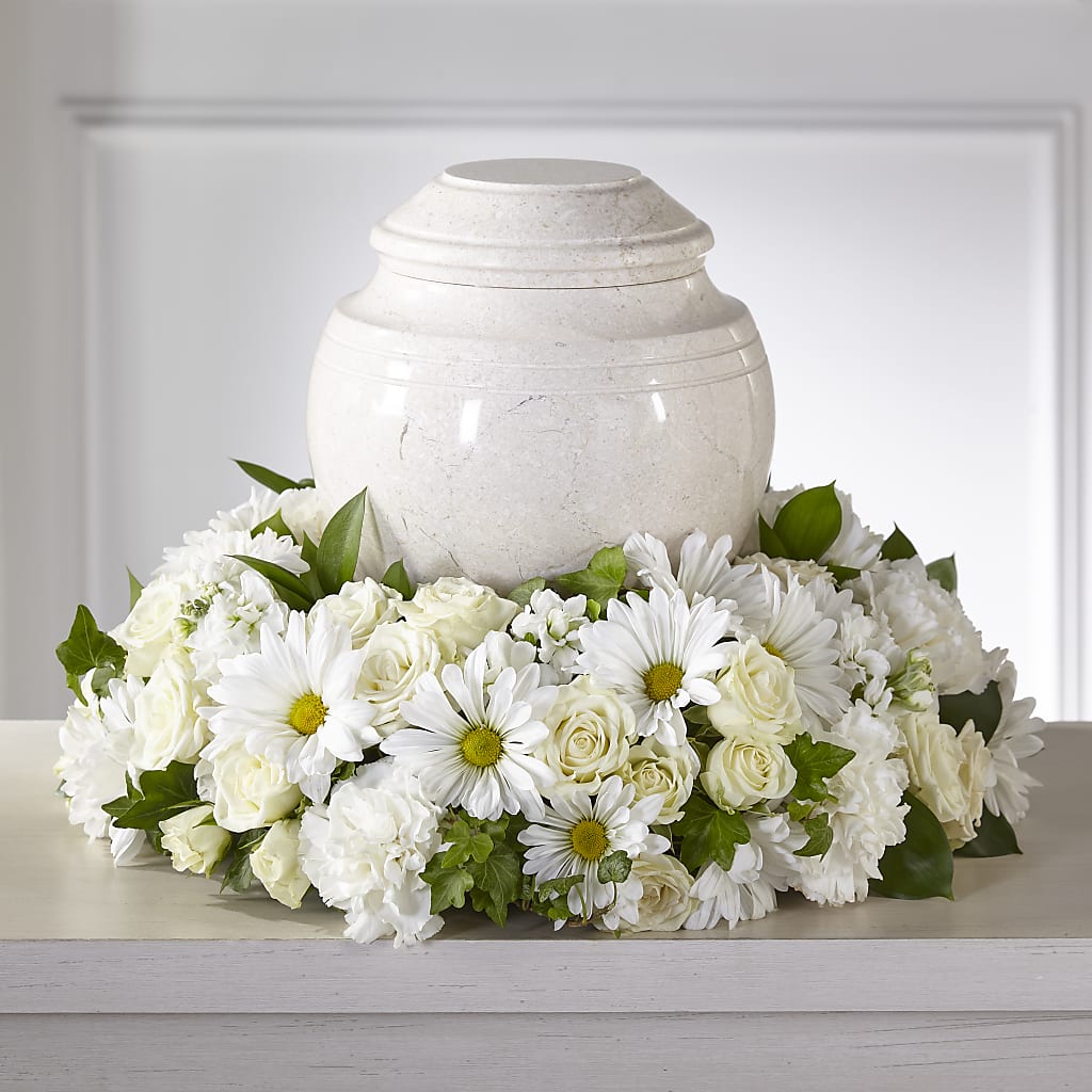 Ivory Gardens Cremation Adornment – CHRISTELL'S FLOWERS, Killeen TX