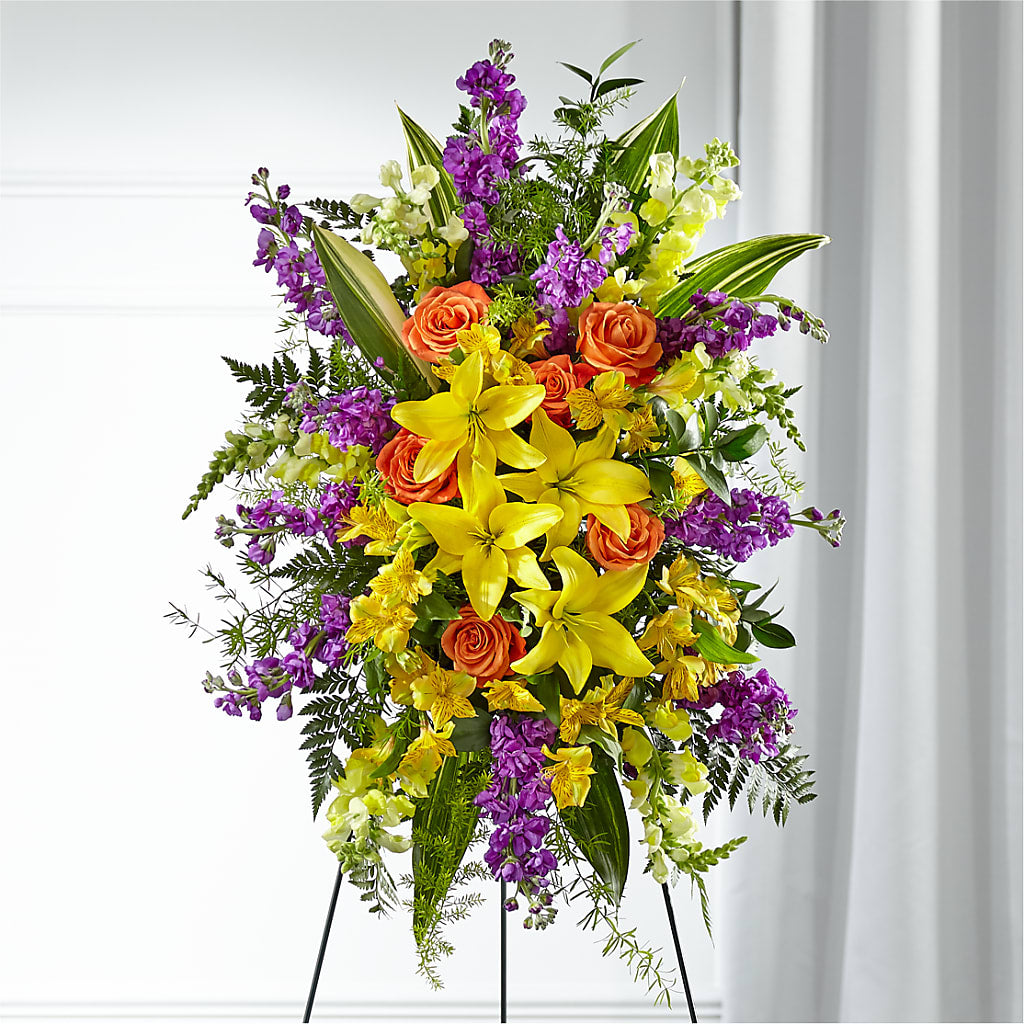 Thoughtful Prayers Standing Spray – CHRISTELL'S FLOWERS, Killeen TX