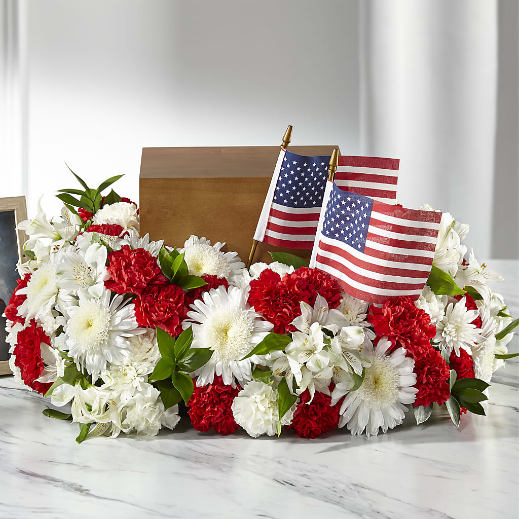 Spirit of Patriotism Cremation Adornment – CHRISTELL'S FLOWERS, Killeen TX