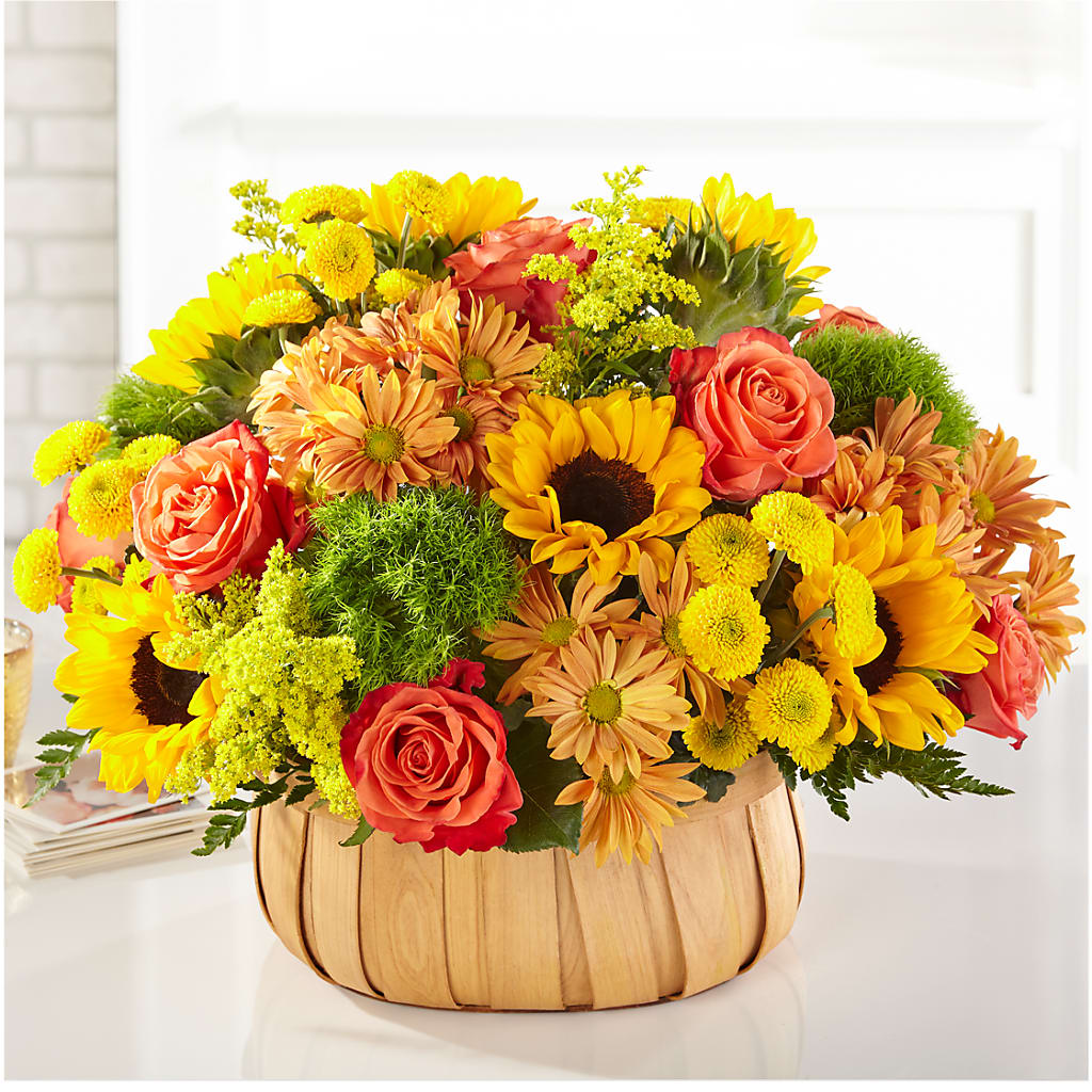 Harvest Sunflower Basket – CHRISTELL'S FLOWERS, Killeen TX