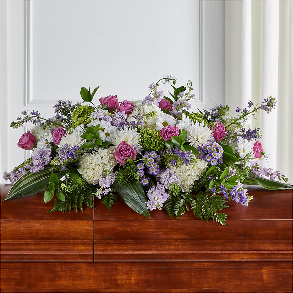 Meadows of Serenity Casket Spray – CHRISTELL'S FLOWERS, Killeen TX