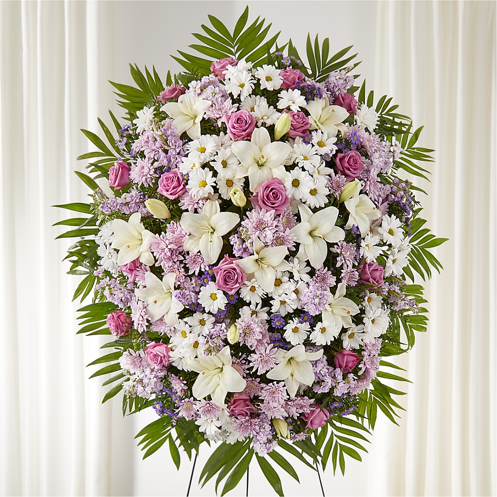 Surrounded by Love Standing Spray – CHRISTELL'S FLOWERS, Killeen TX