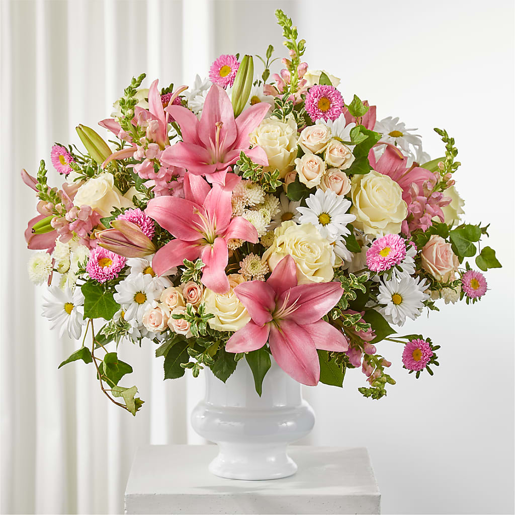 Empathetic Blooms Urn Arrangement – CHRISTELL'S FLOWERS, Killeen TX