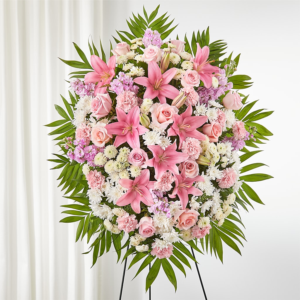 Offering Solace Standing Spray – CHRISTELL'S FLOWERS, Killeen TX