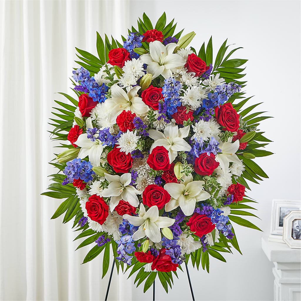 Cherished Service Standing Spray – CHRISTELL'S FLOWERS, Killeen TX