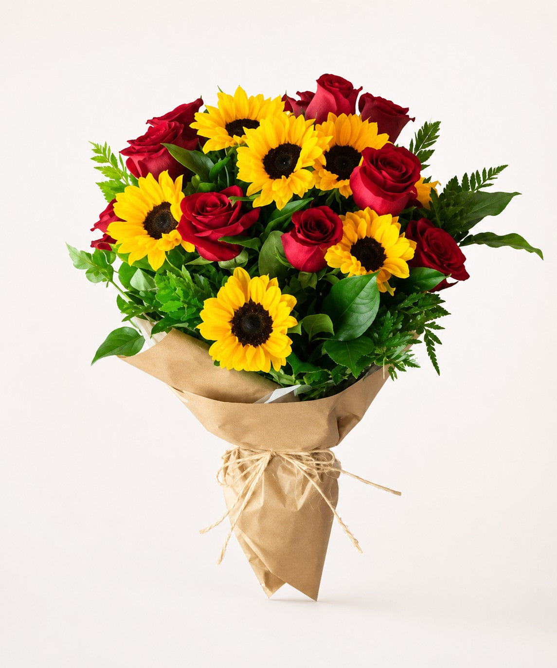 Sunflower Romance Wrapped Bouquet