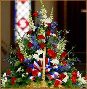 Stars & Stripes Fireside Basket – CHRISTELL'S FLOWERS, Killeen TX