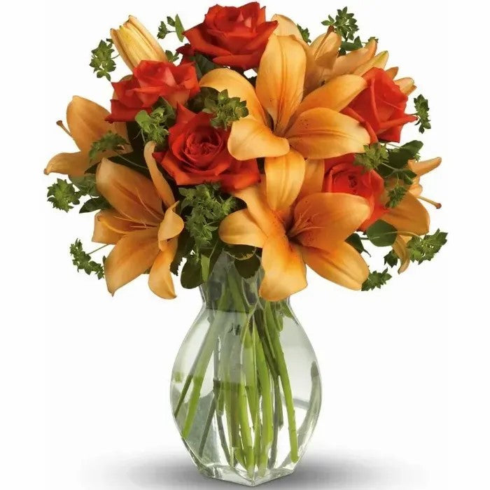 Fiery Lily and Rose