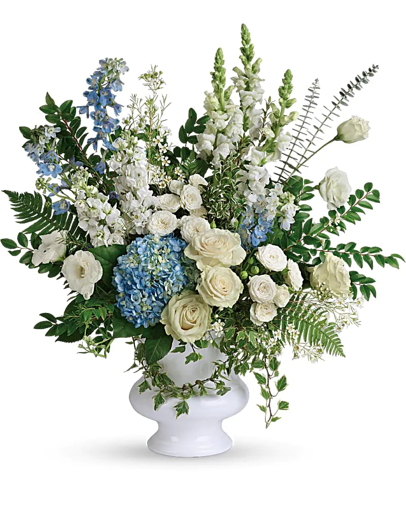 Santorini Pedestal Arrangement – CHRISTELL'S FLOWERS, Killeen TX