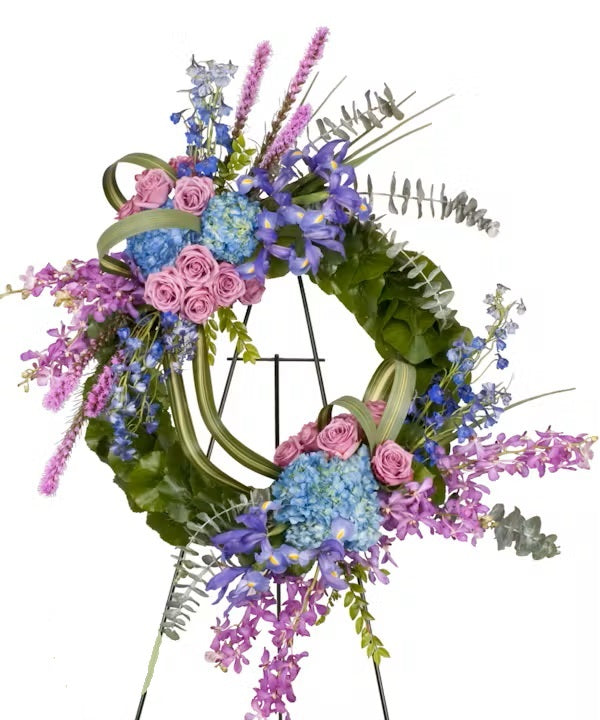 Tranquil Fields Standing Wreath – CHRISTELL'S FLOWERS, Killeen TX