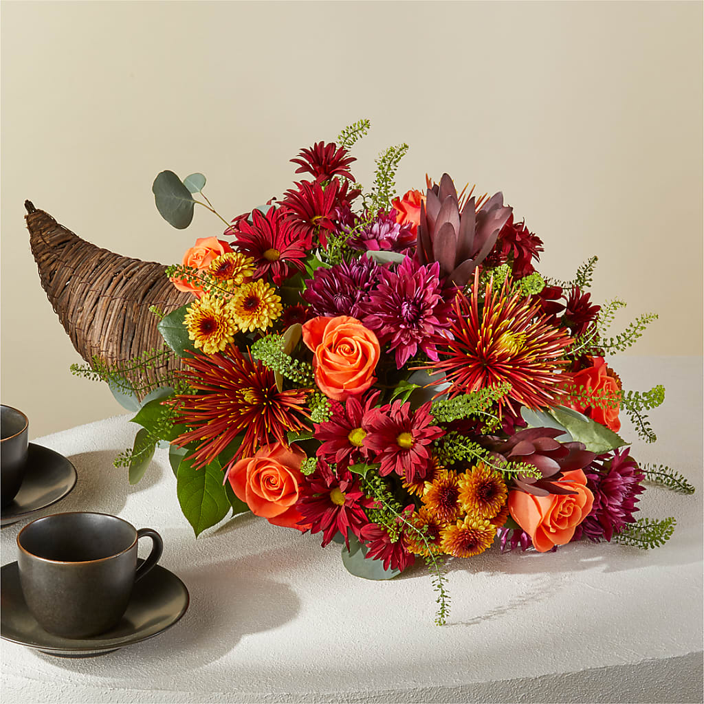 Autumn Herald Cornucopia – CHRISTELL'S FLOWERS, Killeen TX