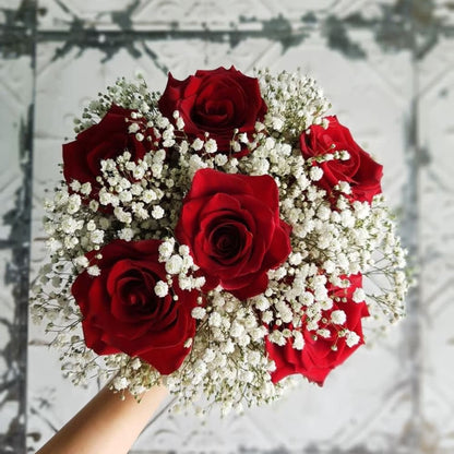 Classic Romance Handtied Bouquet – CHRISTELL'S FLOWERS, Killeen TX
