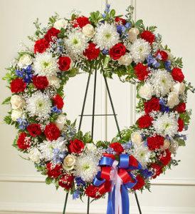 Serene Blessings Patriotic Wreath