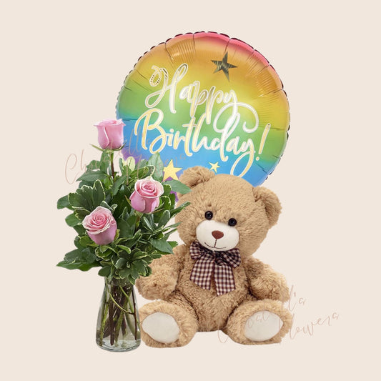 Birthday Rose Budvase Package