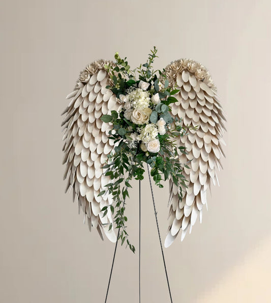 Angel's Embrace Woodchip Wreath