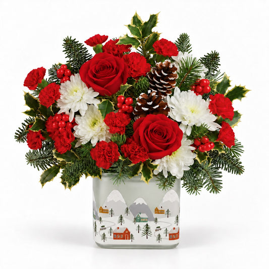 Christmas Cabin Bouquet – CHRISTELL'S FLOWERS, Killeen TX
