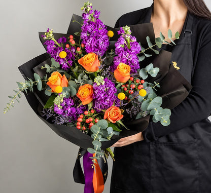 Spooky Season Wrapped Bouquet – CHRISTELL'S FLOWERS, Killeen TX