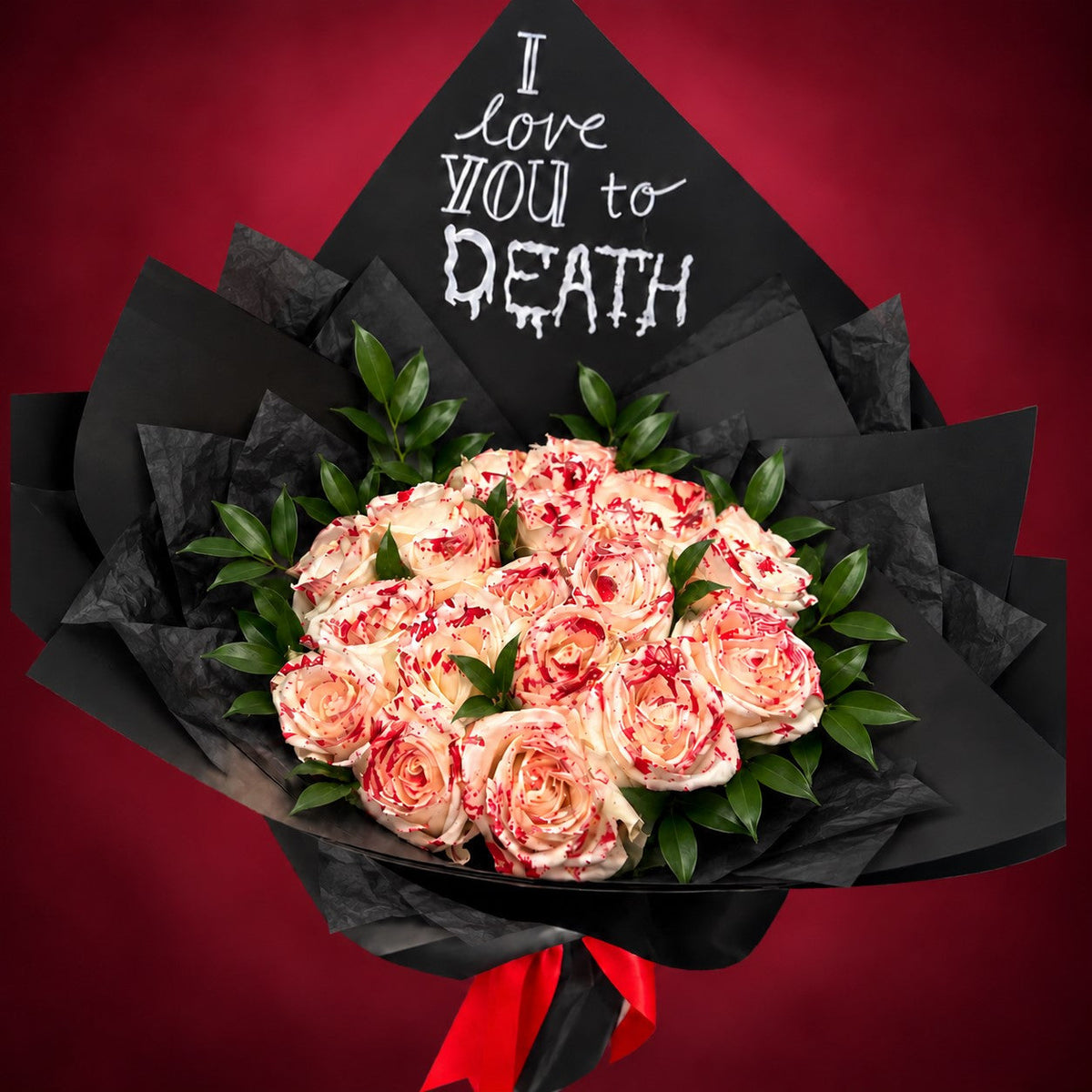 Scream Queen Rose Wrap – CHRISTELL'S FLOWERS, Killeen TX