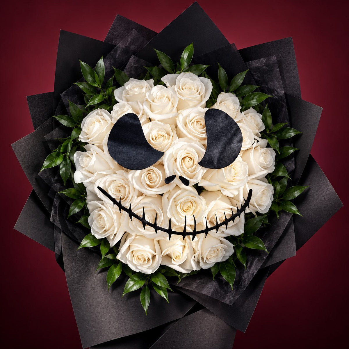 Skellington Rose Wrap – CHRISTELL'S FLOWERS, Killeen TX