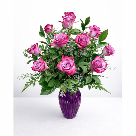 Deep Purple Rose Bouquet