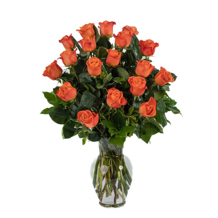 Lush Orange Rose Bouquet