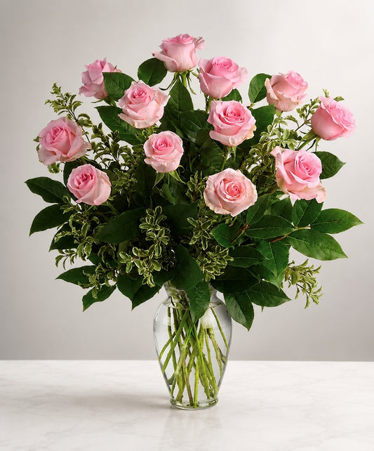 Classic Pink Roses – CHRISTELL'S FLOWERS, Killeen TX
