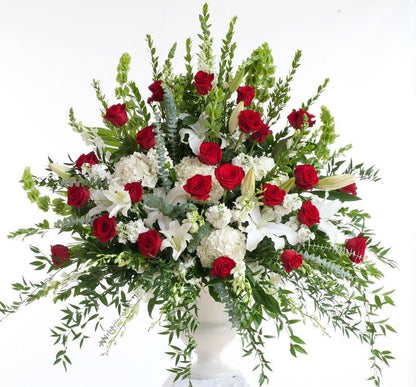 Exquisite Love Pedestal Arrangement – CHRISTELL'S FLOWERS, Killeen TX