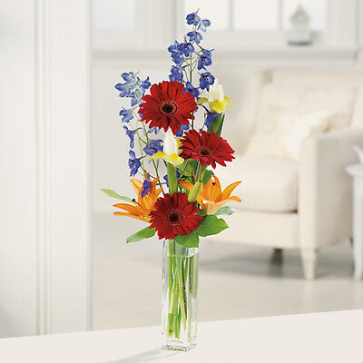 Gerbera Greetings Budvase – CHRISTELL'S FLOWERS, Killeen TX