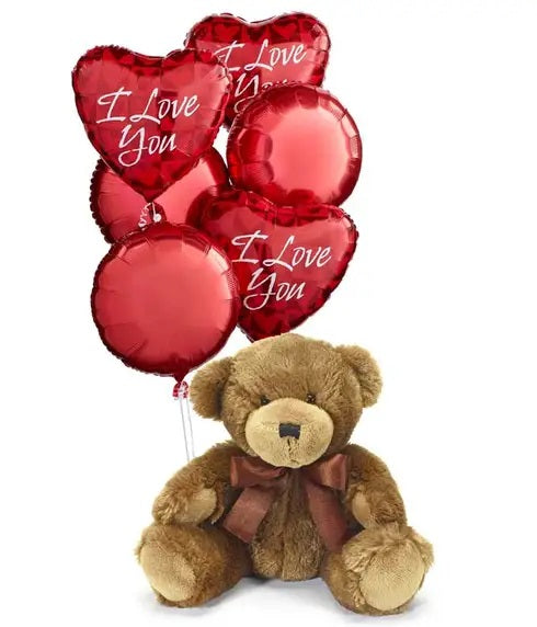 I Love You Balloon Bqt w/ Bear